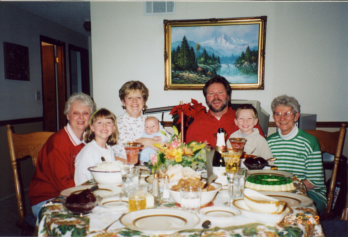 Thanksgiving 2002 - Fran, Katie, Kim, Christopher, Troy, John, Marlis