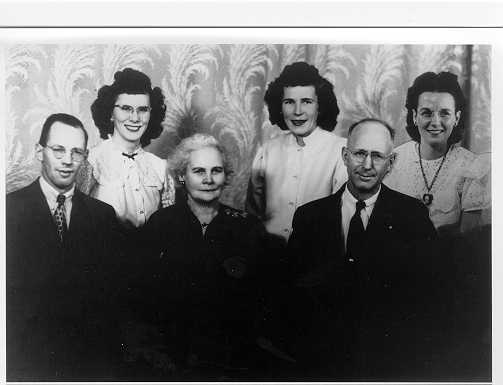 Dona, Marlis, Doris, Doug, Kate and Marshall  Christianson, circa 1950
